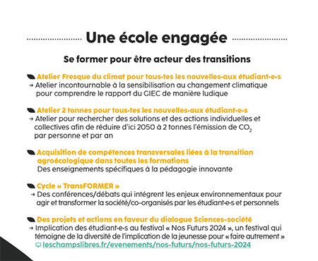 Extrait du Guide de l'étudiant-e de l'Institut Agro Rennes Angers