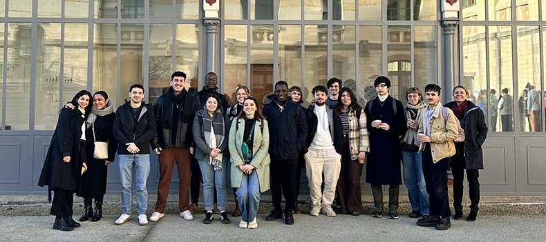 Groupe de doctorants et doctorantes à la rentrée commune sur le campus de Rennes 